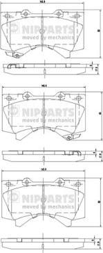 Nipparts N3602136 - Kit pastiglie freno, Freno a disco autozon.pro