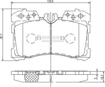 Nipparts N3602131 - Kit pastiglie freno, Freno a disco autozon.pro