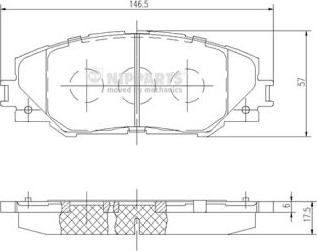 Nipparts N3602138 - Kit pastiglie freno, Freno a disco autozon.pro