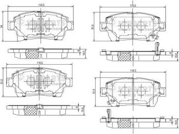 Nipparts N3602132 - Kit pastiglie freno, Freno a disco autozon.pro