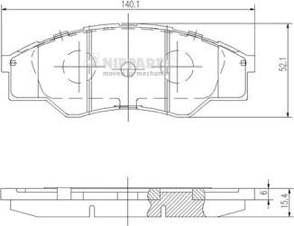 Nipparts N3602137 - Kit pastiglie freno, Freno a disco autozon.pro