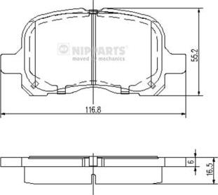 Nipparts N3602129 - Kit pastiglie freno, Freno a disco autozon.pro