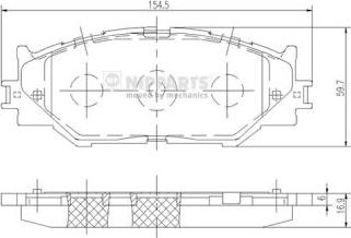 Nipparts N3602128 - Kit pastiglie freno, Freno a disco autozon.pro