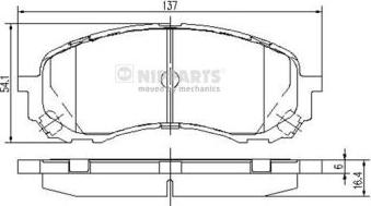 Nipparts N3607023 - Kit pastiglie freno, Freno a disco autozon.pro