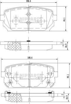 Nipparts N3610309 - Kit pastiglie freno, Freno a disco autozon.pro