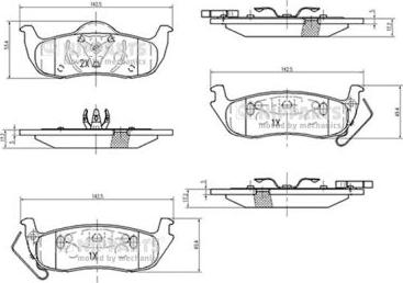 Nipparts N3611059 - Kit pastiglie freno, Freno a disco autozon.pro