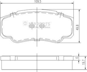 Nipparts N3611052 - Kit pastiglie freno, Freno a disco autozon.pro