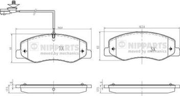 Nipparts N3611061 - Kit pastiglie freno, Freno a disco autozon.pro