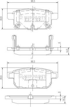 Nipparts N3618002 - Kit pastiglie freno, Freno a disco autozon.pro