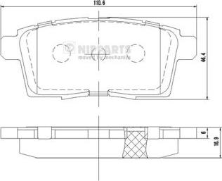 Nipparts N3613024 - Kit pastiglie freno, Freno a disco autozon.pro