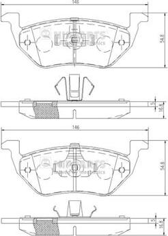 Nipparts N3613025 - Kit pastiglie freno, Freno a disco autozon.pro