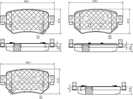 Nipparts N3613028 - Kit pastiglie freno, Freno a disco autozon.pro