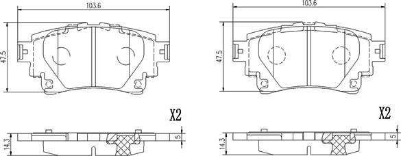 Nipparts N3612035 - Kit pastiglie freno, Freno a disco autozon.pro