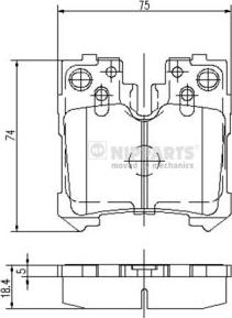 Nipparts N3612037 - Kit pastiglie freno, Freno a disco autozon.pro