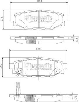 Nipparts N3617004 - Kit pastiglie freno, Freno a disco autozon.pro