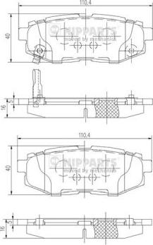 Nipparts N3617006 - Kit pastiglie freno, Freno a disco autozon.pro