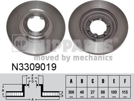 Nipparts N3309019 - Discofreno autozon.pro