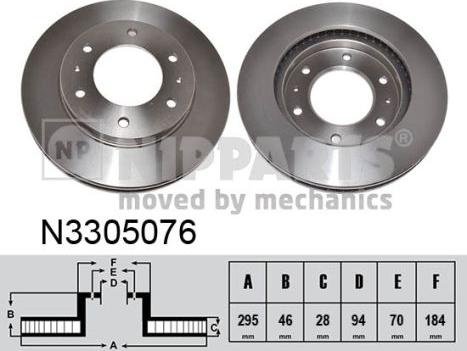 Nipparts N3305076 - Discofreno autozon.pro