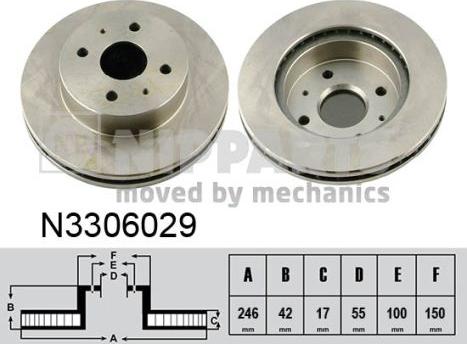 Nipparts N3306029 - Discofreno autozon.pro