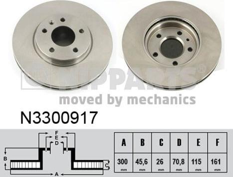 Nipparts N3300917 - Discofreno autozon.pro