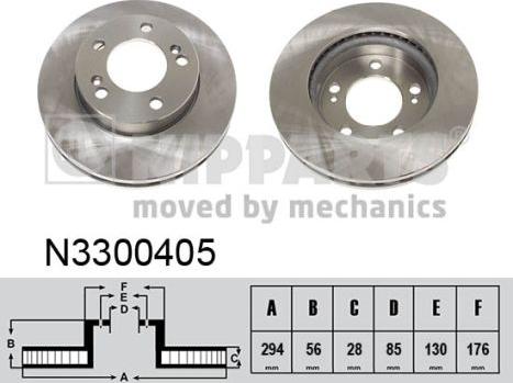 Nipparts N3300405 - Discofreno autozon.pro