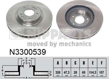 Nipparts N3300539 - Discofreno autozon.pro