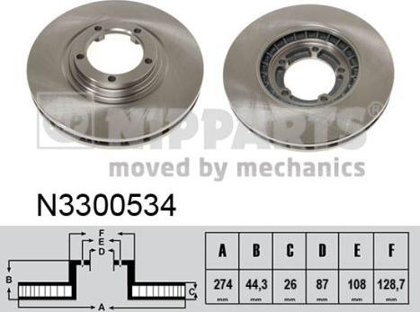 Nipparts N3300534 - Discofreno autozon.pro