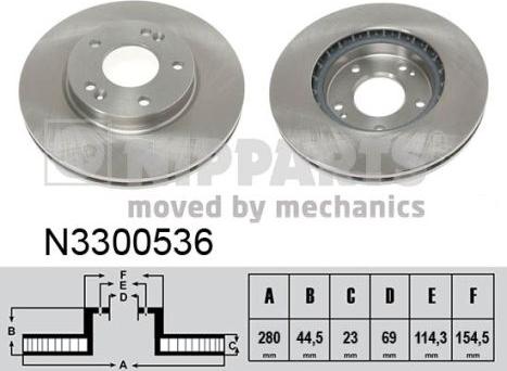 Nipparts N3300536 - Discofreno autozon.pro