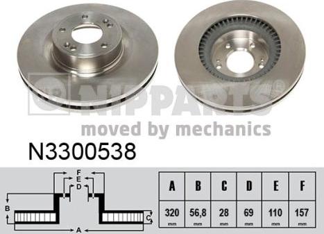 Nipparts N3300538 - Discofreno autozon.pro