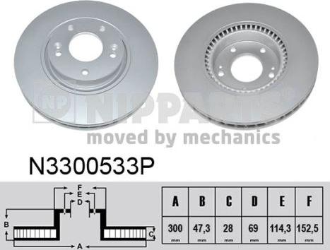 Nipparts N3300533P - Discofreno autozon.pro