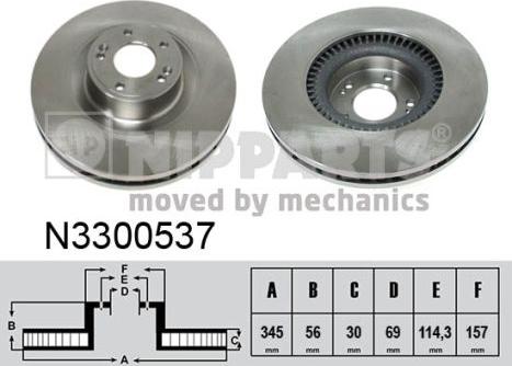 Nipparts N3300537 - Discofreno autozon.pro