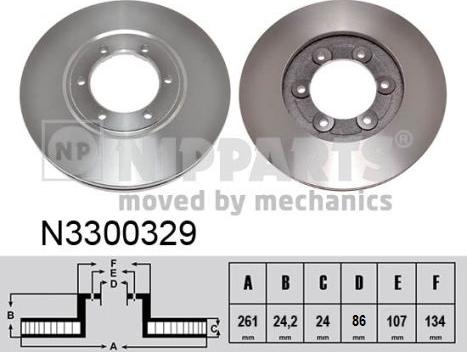 Nipparts N3300329 - Discofreno autozon.pro