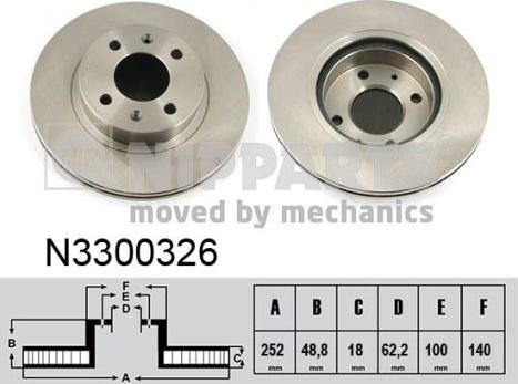 Nipparts N3300326 - Discofreno autozon.pro