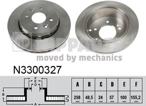 Nipparts N3300327 - Discofreno autozon.pro