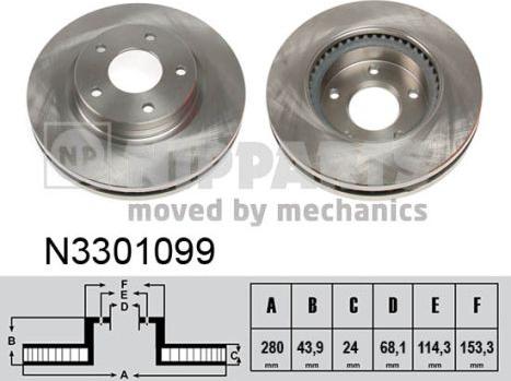 Nipparts N3301099 - Discofreno autozon.pro