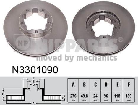 Nipparts N3301090 - Discofreno autozon.pro