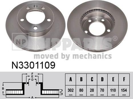 Nipparts N3301109 - Discofreno autozon.pro