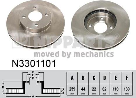 Nipparts N3301101 - Discofreno autozon.pro