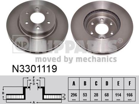 Nipparts N3301119 - Discofreno autozon.pro