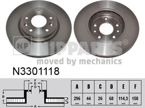 Nipparts N3301118 - Discofreno autozon.pro