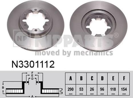 Nipparts N3301112 - Discofreno autozon.pro