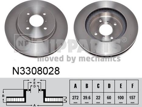 Nipparts N3308028 - Discofreno autozon.pro