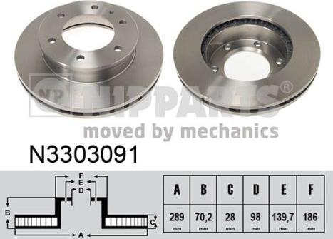 Nipparts N3303091 - Discofreno autozon.pro