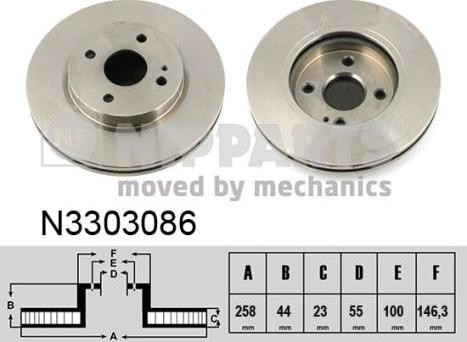 Nipparts N3303086 - Discofreno autozon.pro