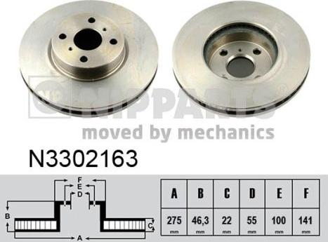 Nipparts N3302163 - Discofreno autozon.pro