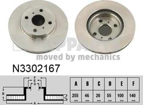 Nipparts N3302167 - Discofreno autozon.pro