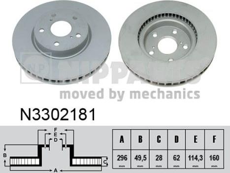 Nipparts N3302181 - Discofreno autozon.pro