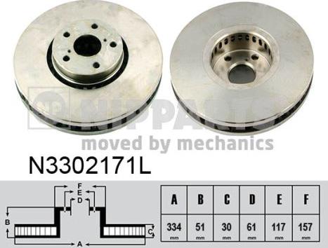 Nipparts N3302171L - Discofreno autozon.pro