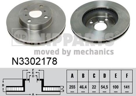 Nipparts N3302178 - Discofreno autozon.pro