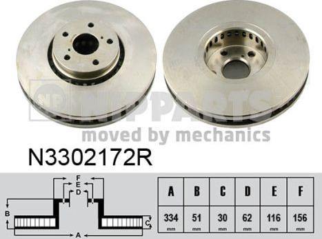 Nipparts N3302172R - Discofreno autozon.pro